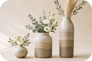 Quiet Strata Vase Series – Set of Three Ceramic Vessels