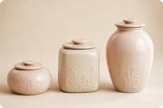 Harvest Relief Spice Jar Series – Three-Piece Ceramic Canister Collection